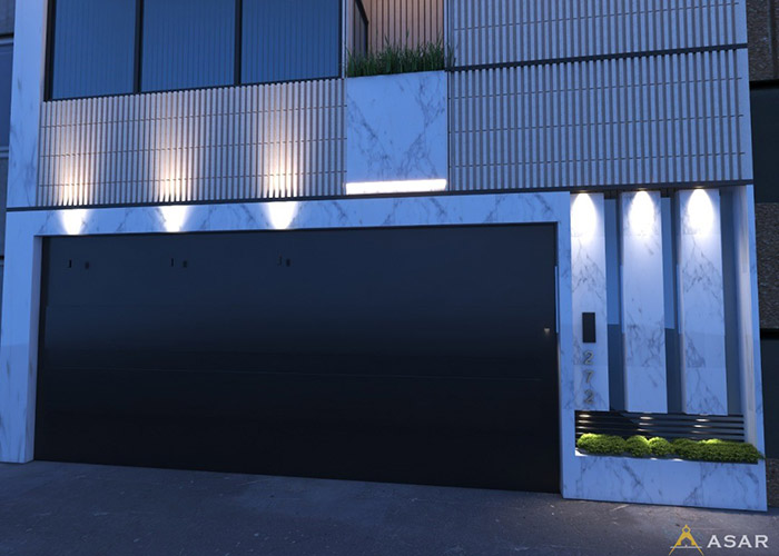 Non-residential design with low area and height